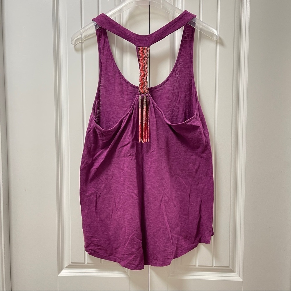 Roxy Boho Beaded Racerback Tank Magenta – S - Picture 3 of 12